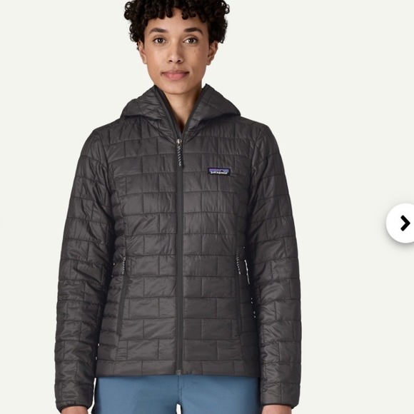 Patagonia Women's Nano Puff Hoody Size Medium Black - Picture 1 of 6
